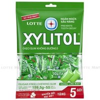 Kẹo Gum Xylitol Hương Lime Mint Túi 55 Gói x 2.9g