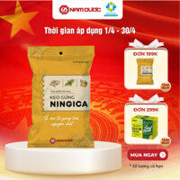 Kẹo Gừng Ningica, viên ngậm ho, đau họng, giảm chướng bụng đầy hơi, phòng cảm lạnh, chống say xe Bịch 10 gói x 10 viên.