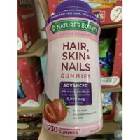 Kẹo Hair Skin Nail Gummies 230 Viên - Dạng kẹo cho da, tóc, móng