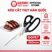 Kéo Hàn Quốc GGomi GG157 cán lệch chuyên dụng cắt thịt cho nhà hàng,chất liệu inox 420 không hoen gỉ an toàn sức khoẻ QH
