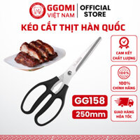 Kéo Hàn Quốc GGomi GG158 chuyên dụng cắt thịt tích hợp mở bia 2in1, chất liệu inox 420 không hoen gỉ an toàn sức khoẻ QH