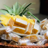 Kẹo khóm dừa non cuộn bánh phồng rất ngon, đặc sản miền Tây 500g