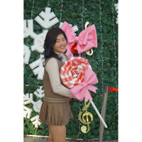 Kẹo khổng lồ trang trí giáng sinh - Vòng treo trang trí noel