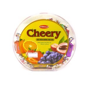 Kẹo mềm Cheery hộp nhựa Tròn 150g
