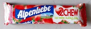 Kẹo mềm hương dâu Alpenliebe 2Chew thanh 24.5g