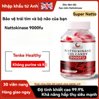 🔰Kẹo mềm Nattokinase 9000FU nhập khẩu từ Anh giúp tăng cường lưu thông máu, tốt cho tim mạch (30 viên)