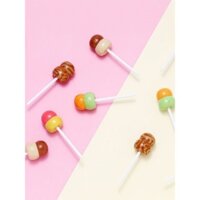 Kẹo mút Alpine Lollipop Double Enjoyment, gói 48 miếng, hỗn hợp kẹo dâu, xoài, cam và mật ong, đồ ăn nhẹ cho trẻ em
