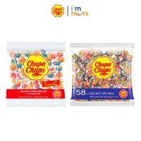 Kẹo Mút Chupa Chups Hương Trái Cây Hỗn Hợp Gói 60 Que Và Sắc Màu Dâu Cola Gói 58 Que