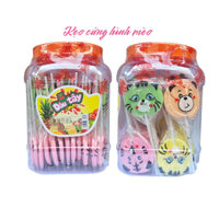 Kẹo mút hình thú dễ thương, thơm ngon (Hủ 50 que kẹo)