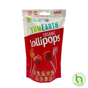 Kẹo mút lollipops Yumearth 8 hương vị trái cây 40 cái