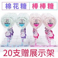 Kẹo mút marshmallow lớn hình trái tim xoắn sáng tạo, dễ thương, bán buôn kẹo mềm cho sinh nhật, ngày trẻ em