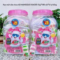 Kẹo mút sữa chua AD Mangguo Xiaodi 15g x 100 cái/ hũ