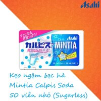 Kẹo ngậm bạc hà Mintia Calpis Soda 50 viên nhỏ (Sugarless)