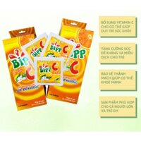 Kẹo Ngậm Bipp C Vị Cam 1 Hộp 35 gói Kẹo Ngậm Vitamin C, Hỗ Trợ Tăng Cường Sức Đề Kháng, Kẹo Tuổi Thơ
