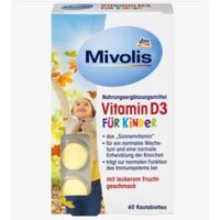 Kẹo ngậm bổ sung VITAMIN D3 cho trẻ em, viên nhai 60 viên Mivolis - Nội địa Đức