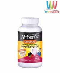Kẹo ngậm bổ sung vitamin và khoáng chất từ Airborne Immune Support Supplement 116 viên (Dâu)