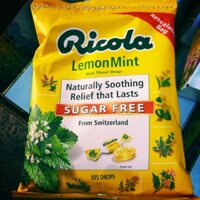 Kẹo Ngậm Chanh Bạc Hà Không Đường Ricola Lemon Mint Sugar Free 105 viên của Mỹ