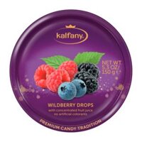 Kẹo Ngậm Dâu Rừng, Wildberry Drops, with Concentrated Fruit Juice, 5.3 oz (150g) - KALFANY
