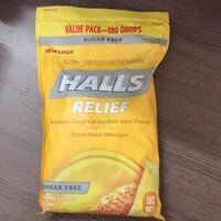 Kẹo ngậm Halls sugar free 180 viên của Mỹ