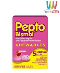 Kẹo ngậm hỗ trợ dạ dày Pepto Bismol vị Cherry 30 viên