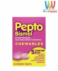 Kẹo ngậm hỗ trợ dạ dày Pepto Bismol vị Original 30 viên