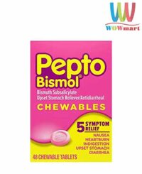 Kẹo ngậm hỗ trợ dạ dày Pepto Bismol vị Original 48 viên