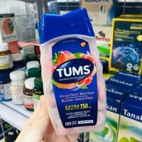 Kẹo ngậm hỗ trợ tiêu hóa Tums Antacid Assorted Berries 100 viên (Date 2028)