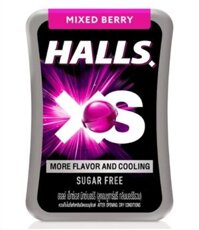 Kẹo ngậm không đường Halls XS hương mixed berry 12,6g (Hộp)
