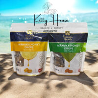 Kẹo ngậm mật ong Manuka Health Manuka Honey Drops Propolis & Lemon túi 58 viên 250g