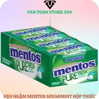 Kẹo ngậm MENTOS pure fresh spearmint hộp thiếc 35g