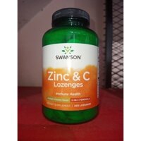 Kẹo ngậm swanson zinc & c 200 lozenges