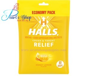 Kẹo ngậm trị ho Halls mật ong và chanh - 80 viên