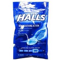 Kẹo ngậm trị ho và viêm họng Halls 30 viên Vị Bạc Hà