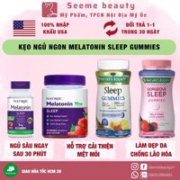 Kẹo Ngủ Melatonin Natrol Sleep Gummies, Kẹo Dẻo Ngủ Ngon, Hỗ Trợ Giấc Ngủ 5mg 10mg Hộp 90v 180v Mỹ [SeeMe beauty] VC-011