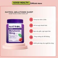 Kẹo ngủ Natrol Melatonin Sleep Gummies - Hỗ trợ cải thiện chất lượng giấc ngủ, tăng cường trí nhớ