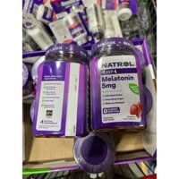 Kẹo ngủ NATROL MELATONIN SLEEP - GUMMIES SLEEP 5mg hộp 180 viên thơm vị dâu 🌸