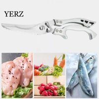 Kéo nhà bếp YERZ, Kéo gia cầm bằng thép không gỉ sắc nét, Kéo cắt tỉa Lò xo Tải trọng Tiết kiệm nhân công Xương gà Kéo nhà bếp Cua