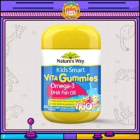 Kẹo nhai cho bé Nature's Way Kids Smart Vita Gummies Omega-3 DHA Fish Oil 60 viên Úc