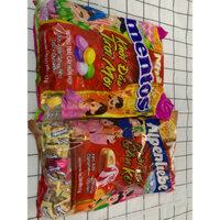 Kẹo nhai Mentos hương trái cây hỗn hợp gói 1kg/ Kẹo Alpenliebe hương Caramem,dâu kem 1kg .