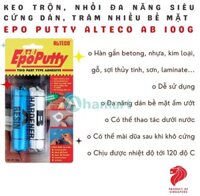 Keo nhồi Epo Putty (Epoxy Putty) A+B Alteco siêu cứng dán, trám bít lỗ thủng, làm đồ chơi 50g/100g                          - 39099915                                                       Yêu thích