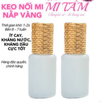 Keo nối mi nắp vàng Hàn quốc . chính hãng loại 1 . khô 1-2s bền 6-7 tuần