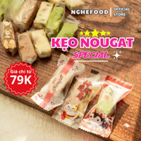 Kẹo Nougat, Kẹo Hạnh phúc Hoàng Kiều healthyfood kẹo ăn kiêng, ít ngọt mix vị matcha, socola, sữa