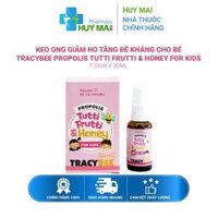 Keo ong Tracybee Propolis Tutti Frutti & Honey For Kids Giảm Ho cho bé Chai 30ml