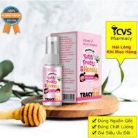 Keo Ong Tutti Frutti & Honey Tracybee Vị Trái Cây - Dạng Xịt Hỗ Trợ Giảm Ho, Viêm Họng Trẻ Em