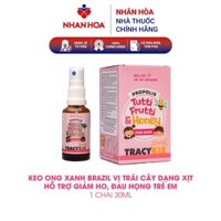 Keo Ong Xanh Brazil Vị Trái Cây Propolis TUTTI FRUTTI & HONEY For Kids Tracybee 30ml