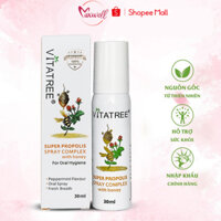 Keo ong xịt họng vitatree super propolis spray complex with manuka 15+ 30ml Healthy Care Maxwell