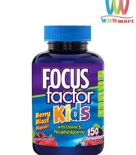 Kẹo phát triển trí não cho bé Focus Factor Kids 150 viên của CANADA