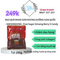 KẸO QUẢ NHÂN SÂM KHÔNG ĐƯỜNG HÀN QUỐC - HAESONGVINA : Free Sugar Ginseng Berry S Candy