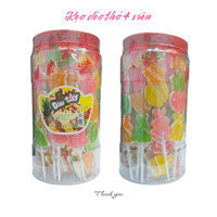 Kẹo que dẻo xiên que DÂU TÂY xinh xắn cho  bé (Hộp 30 Que)