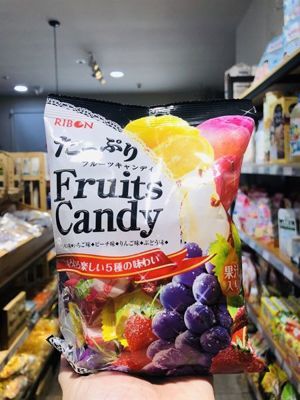 Kẹo Ribon Fruits Candy vị trái cây tổng hợp gói 120gr